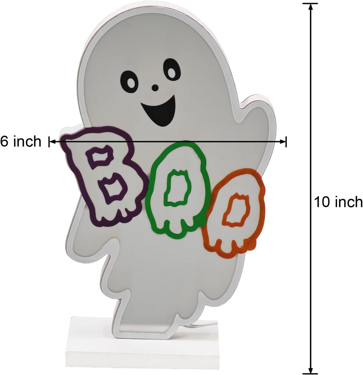 Halloween Ghost Infinity Mirror Light, BOO 3D Tunnel LED Table Decor Lamp