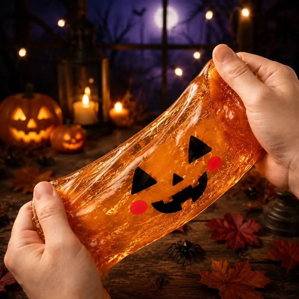 Halloween Cute Scary Ghost Maruko Squishy Squeeze Toy Set - Mini Portable Stress Fidget Item, Squishy Haul Sensory Kids Toy, Unique Whimsical Party Treat Bag Filler & Whimsical Gift, Fidgets